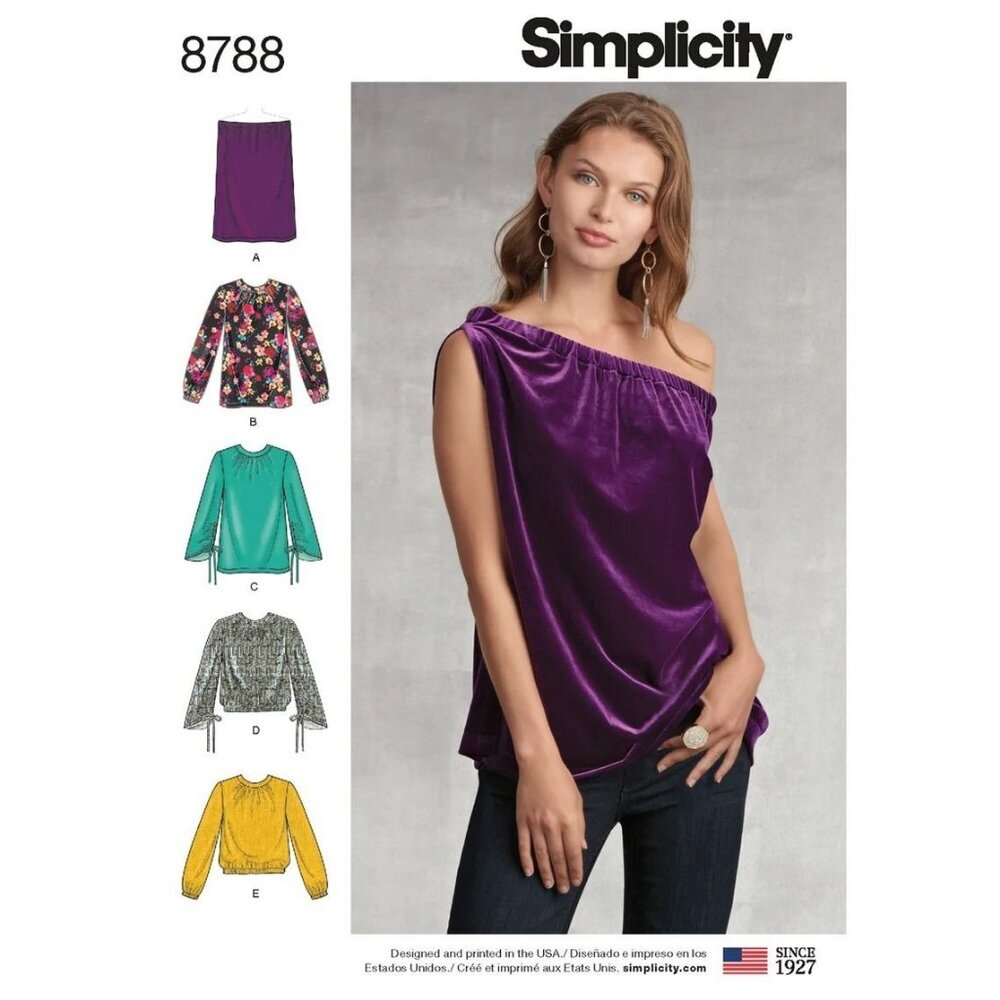 Simplicity Sewing Pattern 8788 Shirt Tunic Top Misses Size 14-22 - Picture 1 of 6